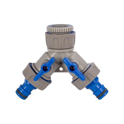 2-WAY TAP ADAPTOR WITH SCREW 3/4-1/2