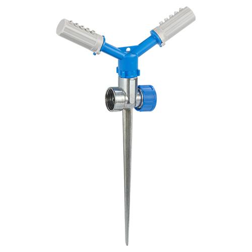 2-arms Rotating Sprinkler with Metal Alloy Spike